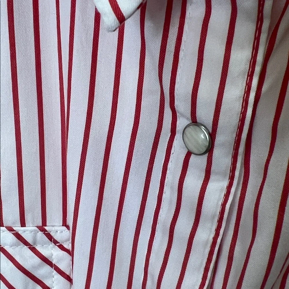 Wrangler Retro women’s button down striped shirt Pearl snap XL - Picture 3 of 5